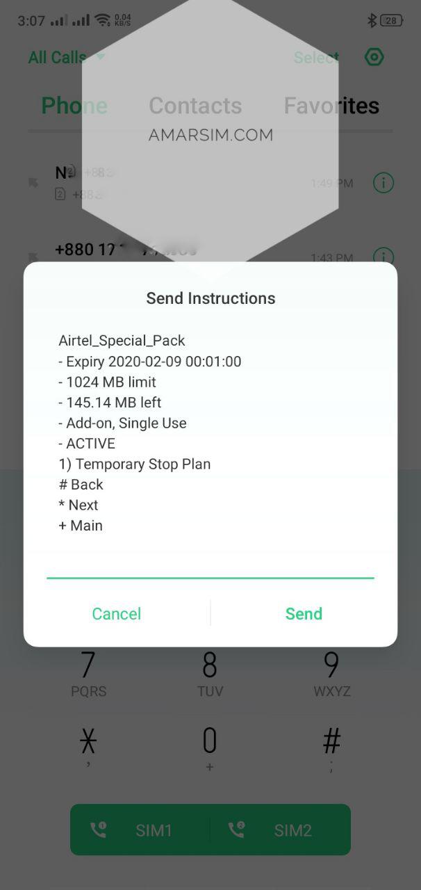 Airtel Internet Balance Code